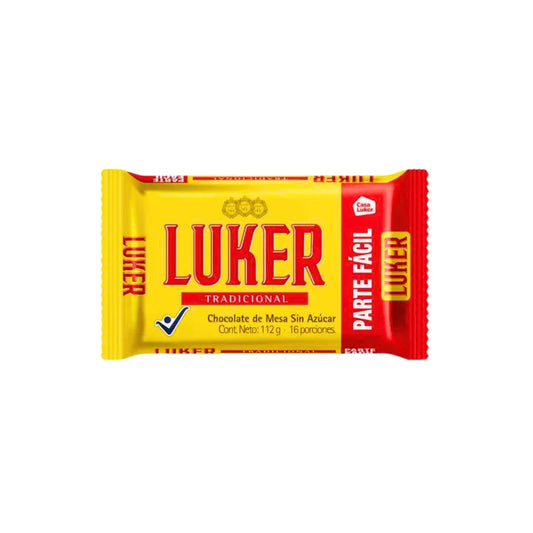 Chocolate LUKER sin azúcar 112g - Latineo