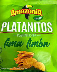 Chifles platanitos sabor limon AMAZONIA 75g - Latineo