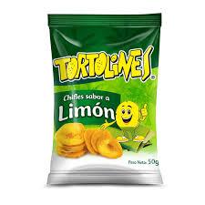 Tortelines chifles sabor Limón de 100grs - Latineo