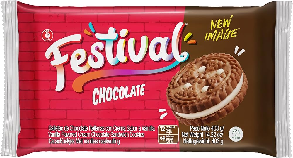 Galleta FESTIVAL Chocolate Pack x 12 Unid 403g - Latineo