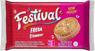 Galleta FESTIVAL Fresa Pack x 12 Unid 403g - Latineo Imagen principal del producto