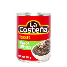 Frijoles Negros Refritos LA COSTEÑA 580g - Latineo