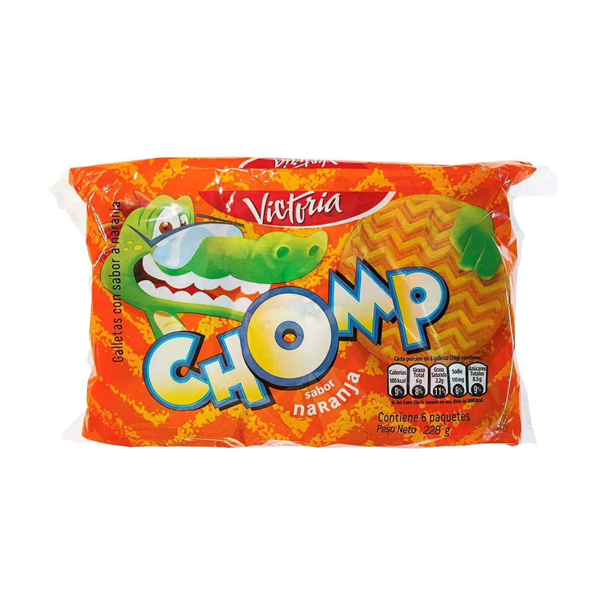 Galleta CHOMP Naranja Pack x 6 Unid 228g - Latineo Imagen principal del producto