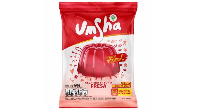 Gelatina Sabor Fresa UMSHA 120g - Latineo