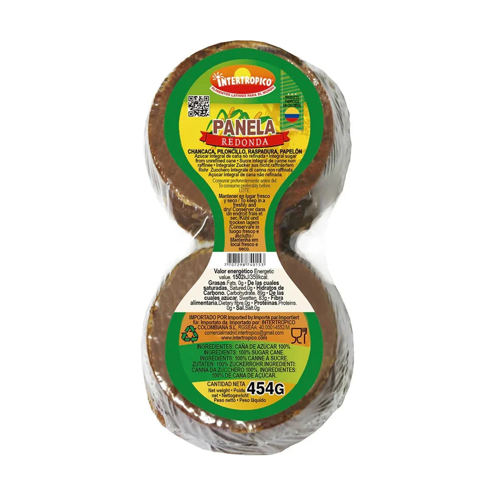 Panela Fraccionada INTERTROPICO 454g - Latineo Imagen principal del producto