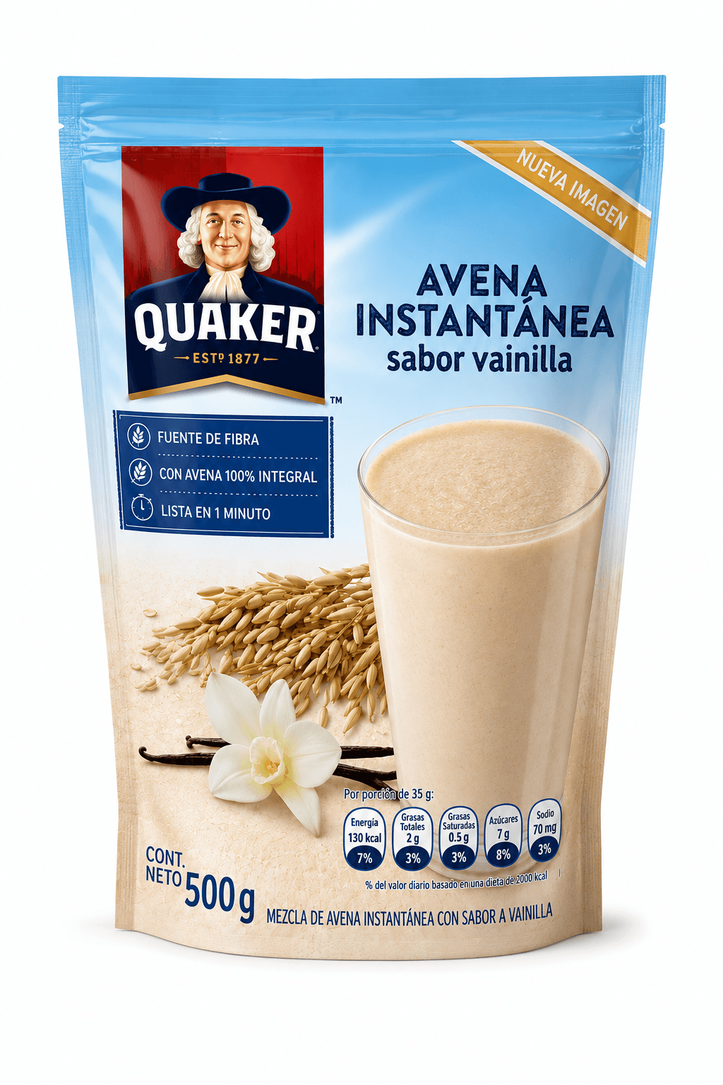 Avena Quaker Instantánea 500g - Latineo Imagen principal del producto