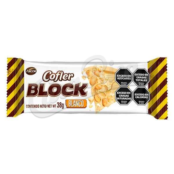 Chocolate BLOCK blanco Arcor 38g