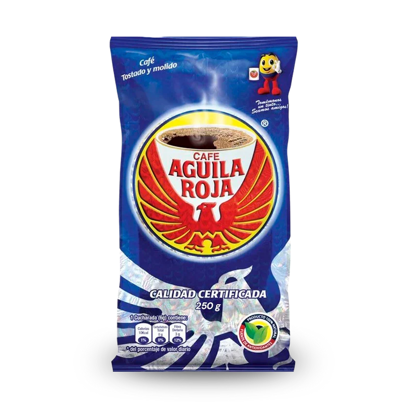 Cafe Tostado Molido Aguíla Roja 250g - Latineo Imagen principal del producto