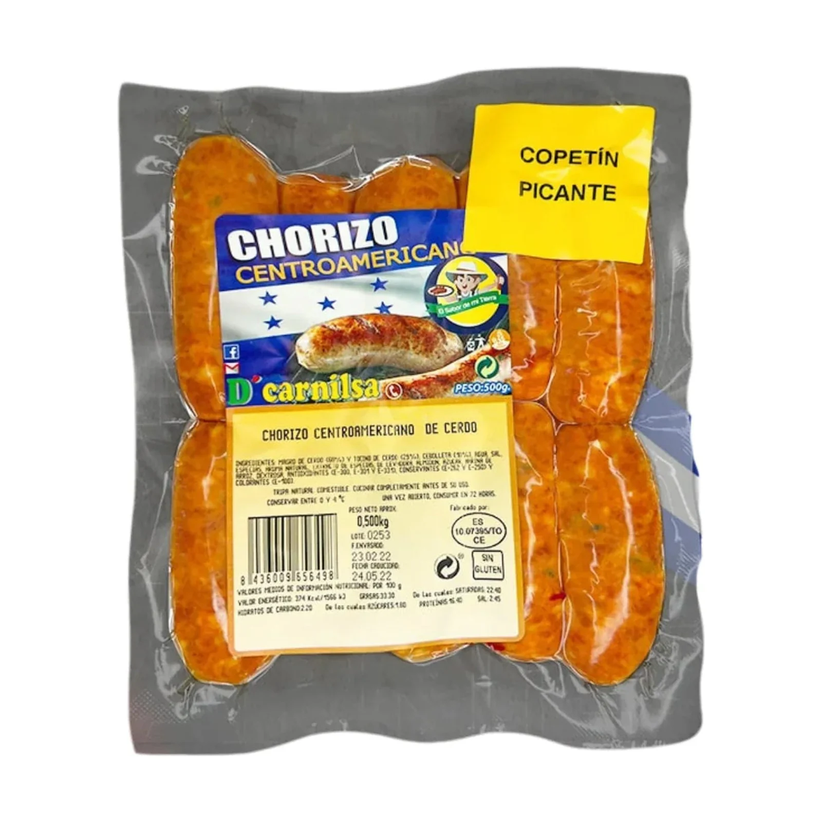 Chorizo Copetin D´CARNILSA 500g - Latineo Imagen principal del producto