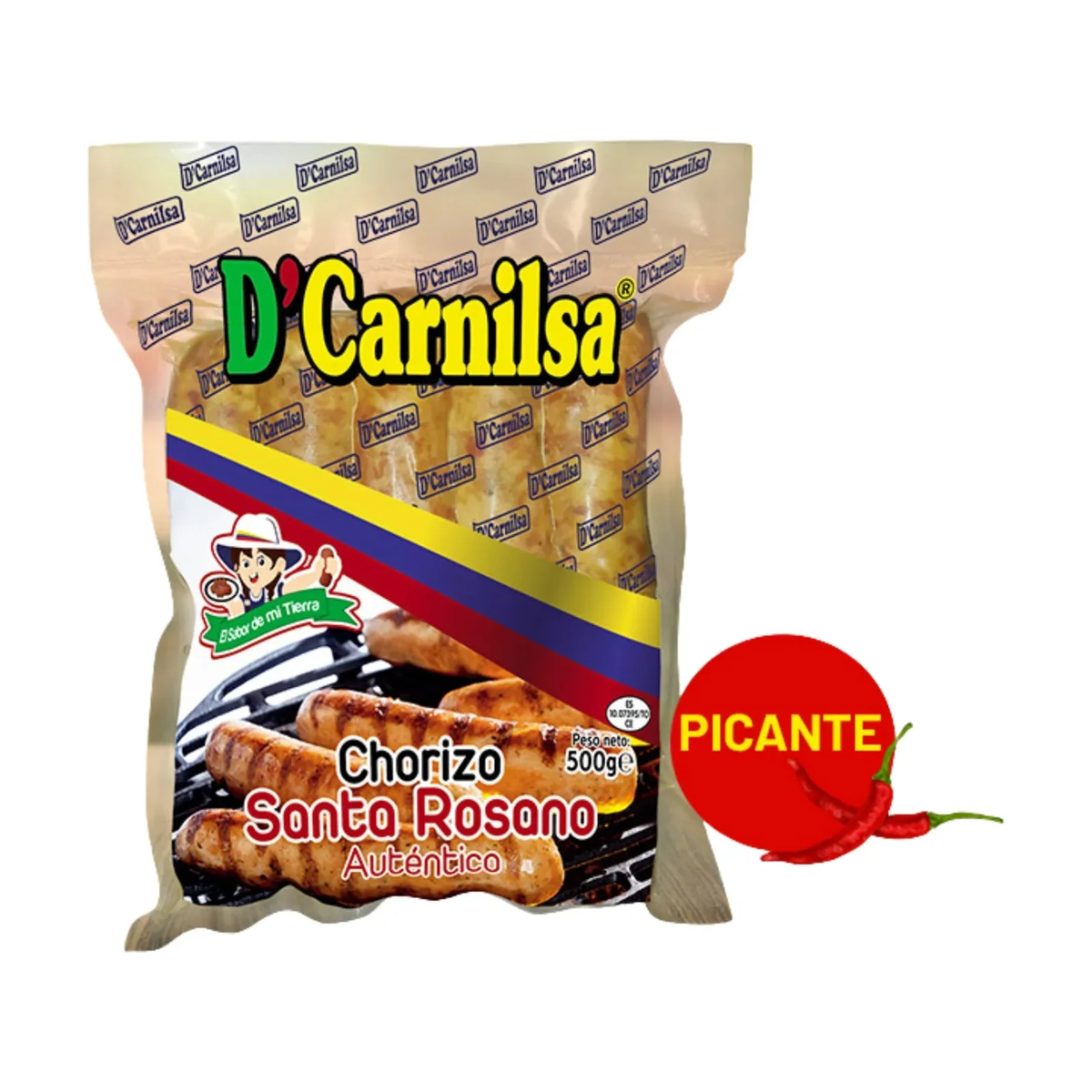 Chorizo SANTA ROSANO picante 500g - Latineo Imagen principal del producto