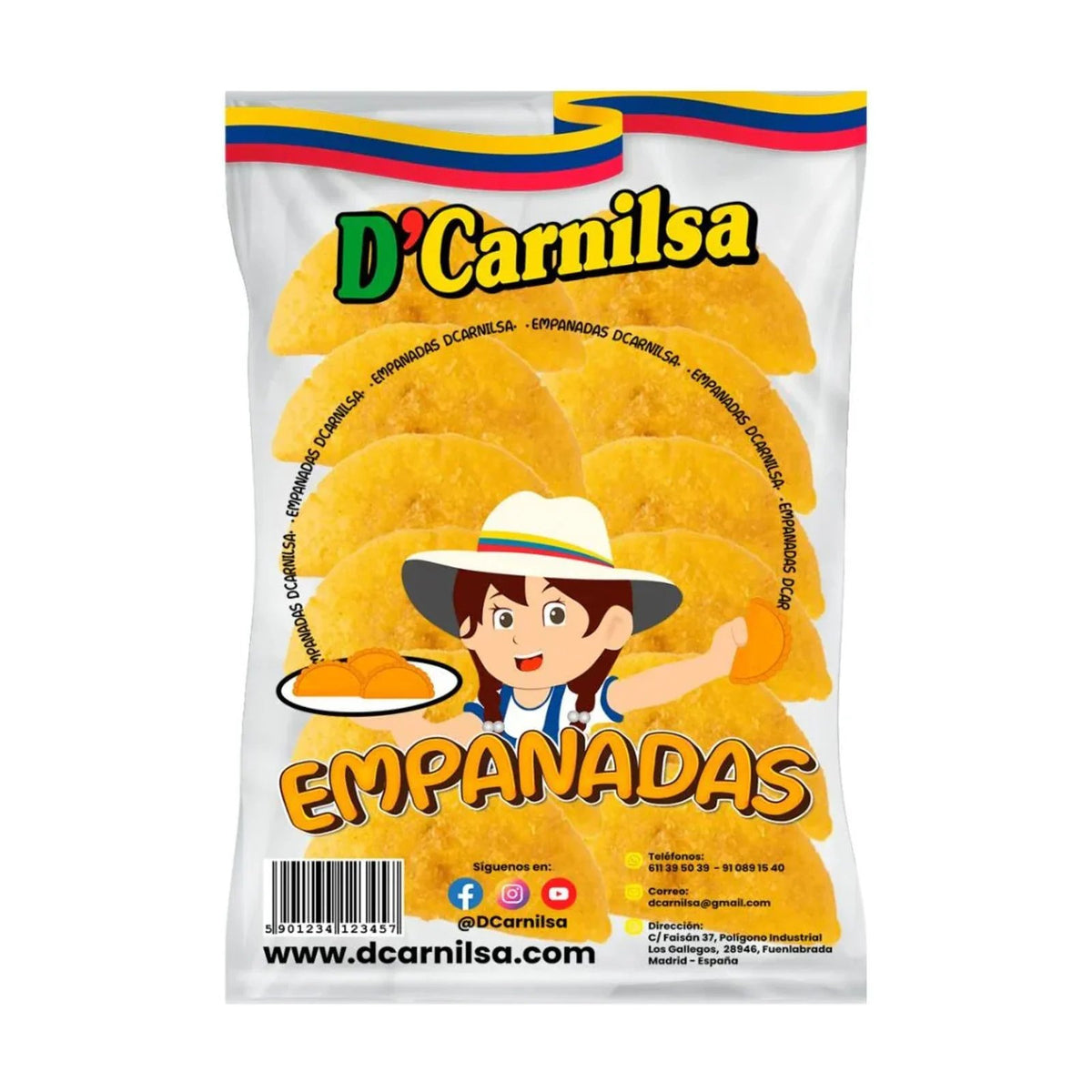 Empanada de pollo D´CARNILSA x 10 und 800g - Latineo Imagen principal del producto