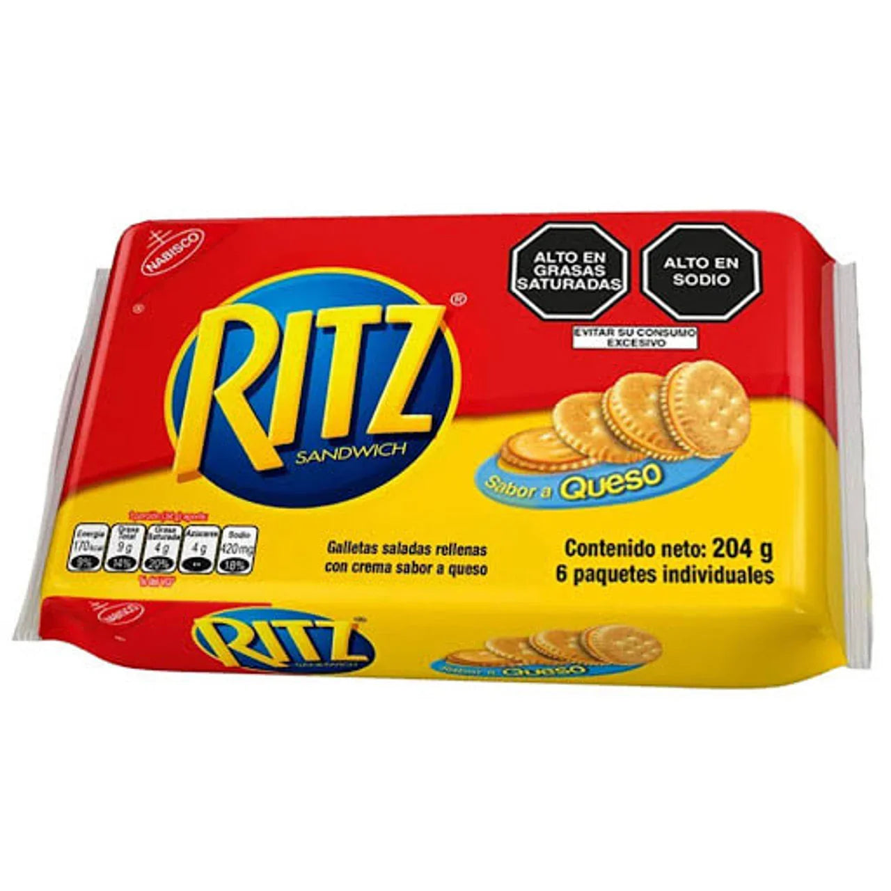 Galletas RITZ Queso 204g - Latineo Imagen principal del producto