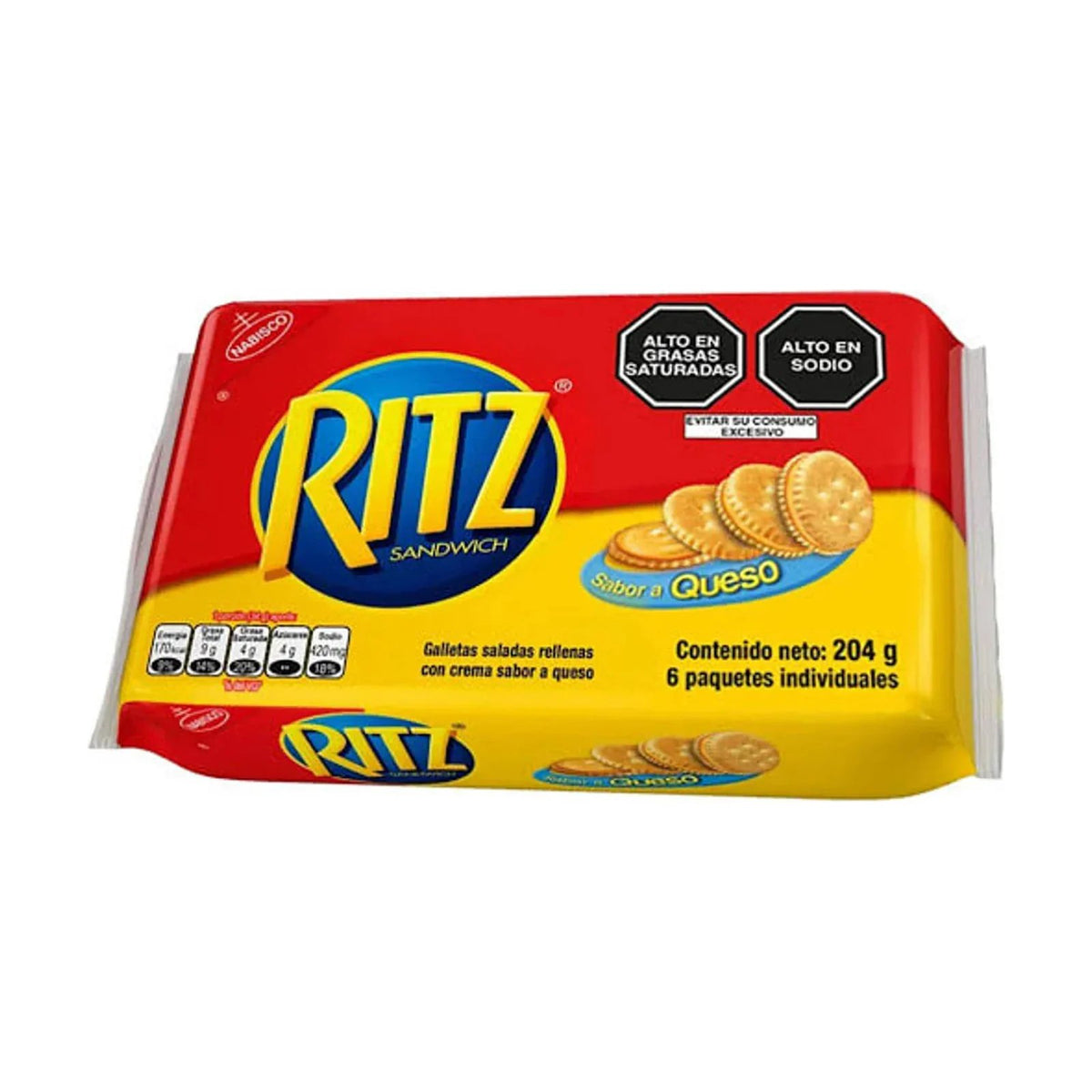 Galletas RITZ Queso 204g - Latineo Imagen principal del producto