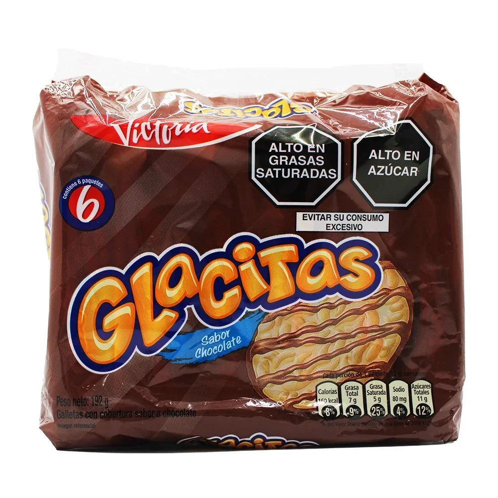 Galletas GLACITAS chocolate pack de 6 unid 192g - Latineo Imagen principal del producto