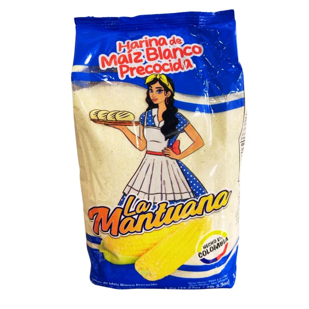 Harina de maiz blanco LA MANTUANA 1k