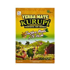 Yerba Mate Kurupi Jengibre, Menta y Te Verde 500g - Latineo