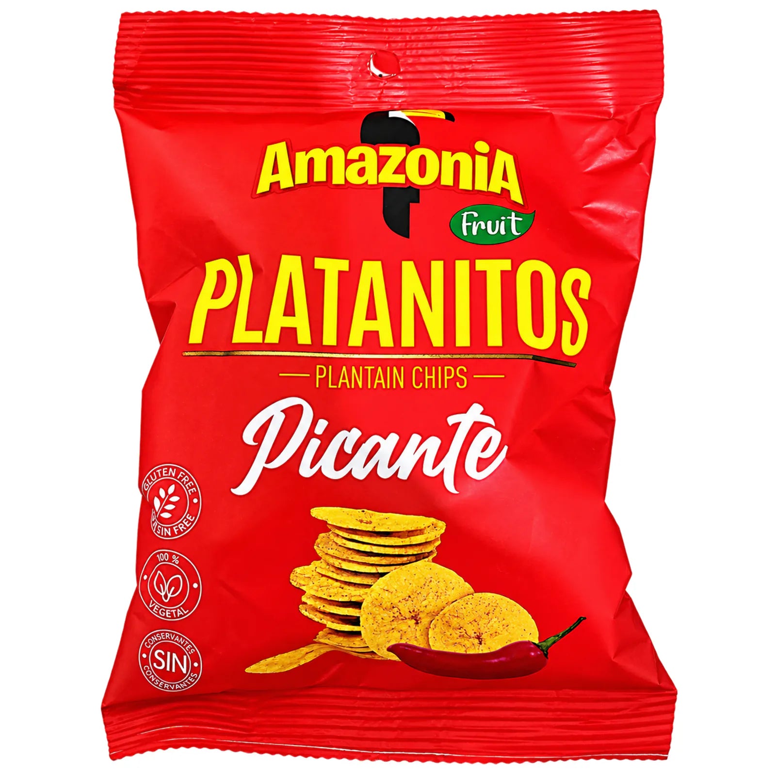 Chifles platanitos AMAZONIA sabor picante de 75 g - Latineo Imagen principal del producto