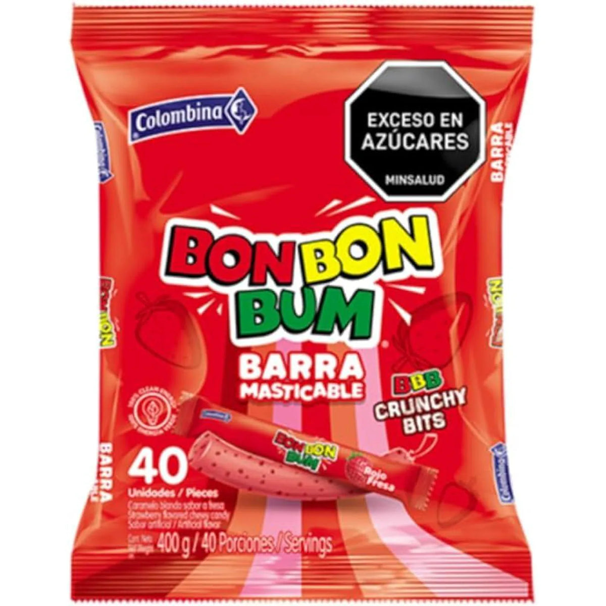 Barra masticable bon bon bum 40U - Latineo