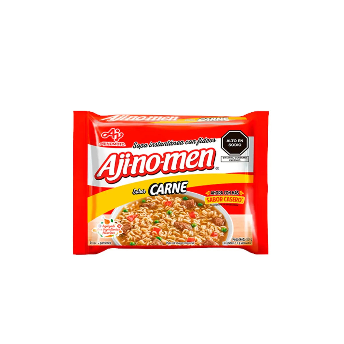 Sopa instantánea Aji No Men sabor Carne 80 g - Latineo Imagen principal del producto