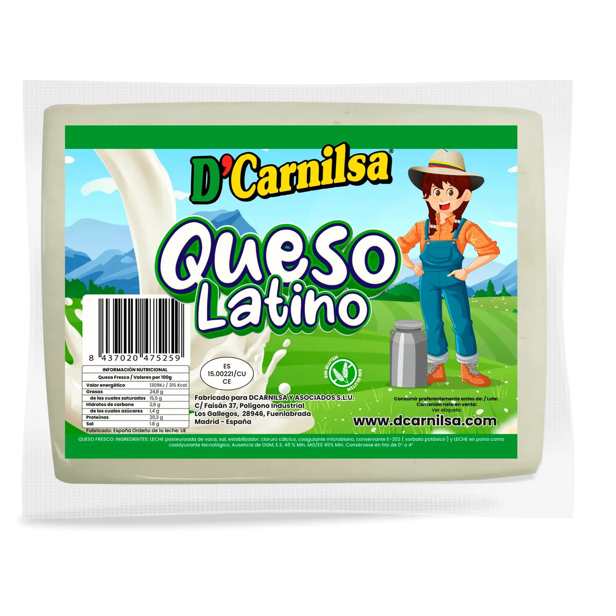 Queso latino D´CARNILSA 300 g - Latineo Imagen principal del producto