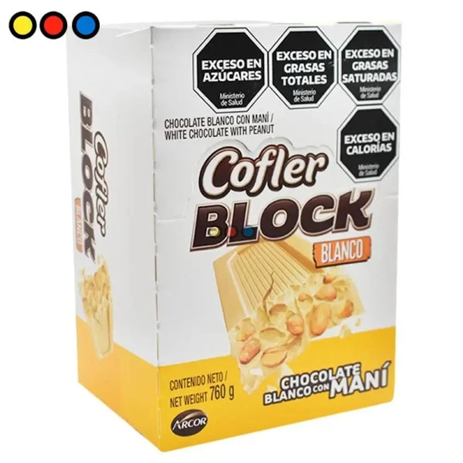 Chocolate Blanco BLOCK de Arcor x 20 unid - Latineo Imagen principal del producto
