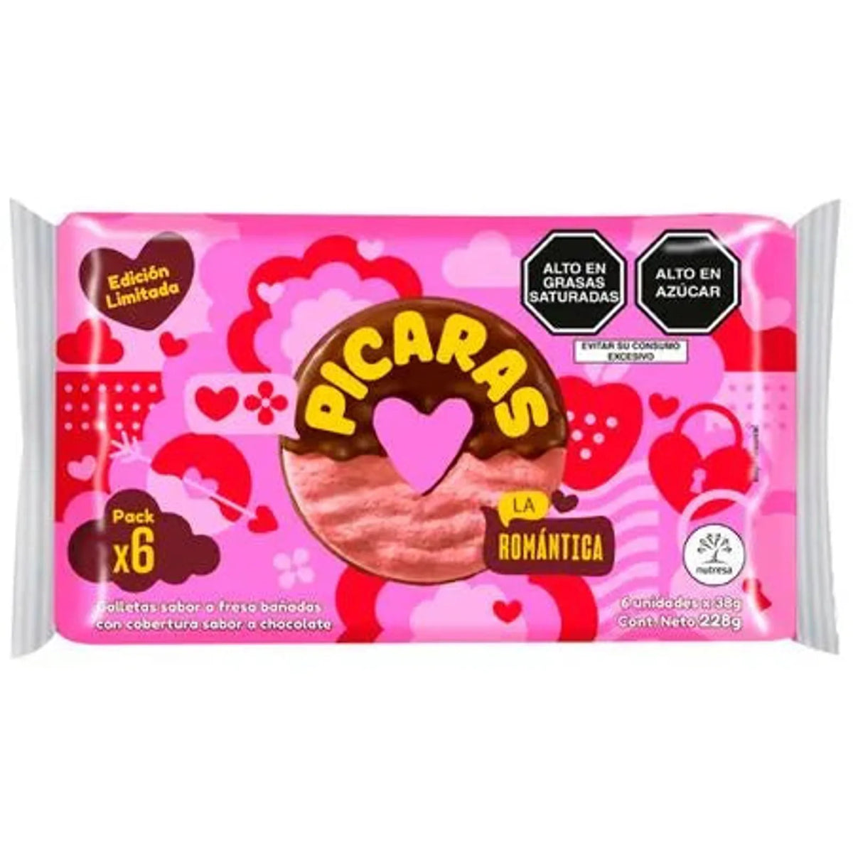 Galletas Pícaras Fresa 38 g x 6 Unidades - Latineo