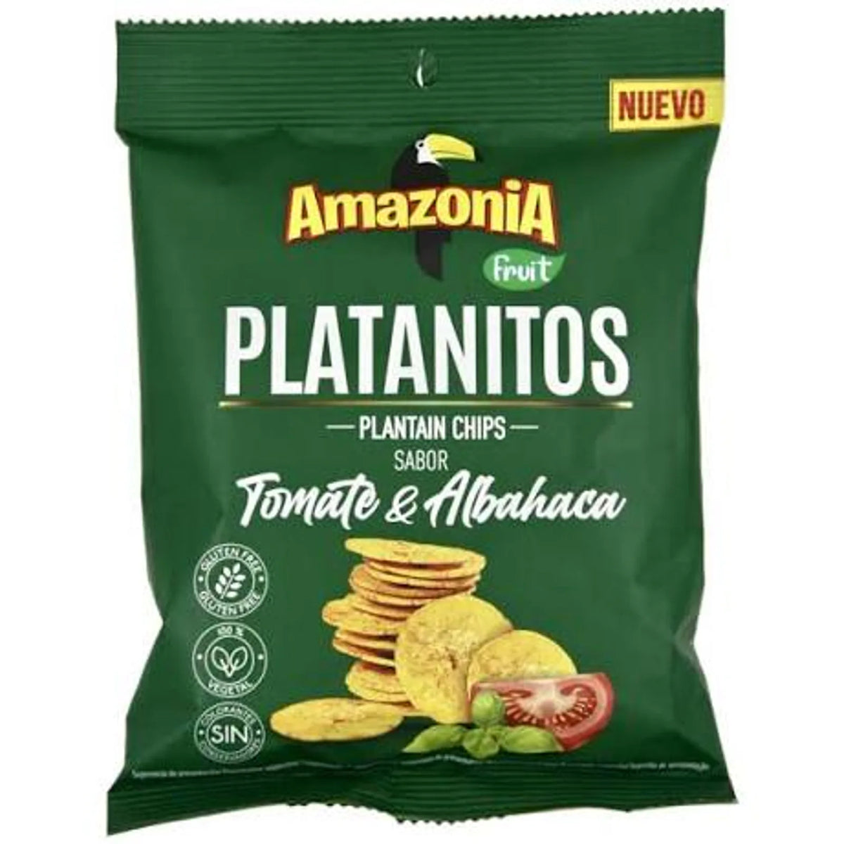 Chifles platanitos sabor Albahaca y tomate 70grs - Latineo