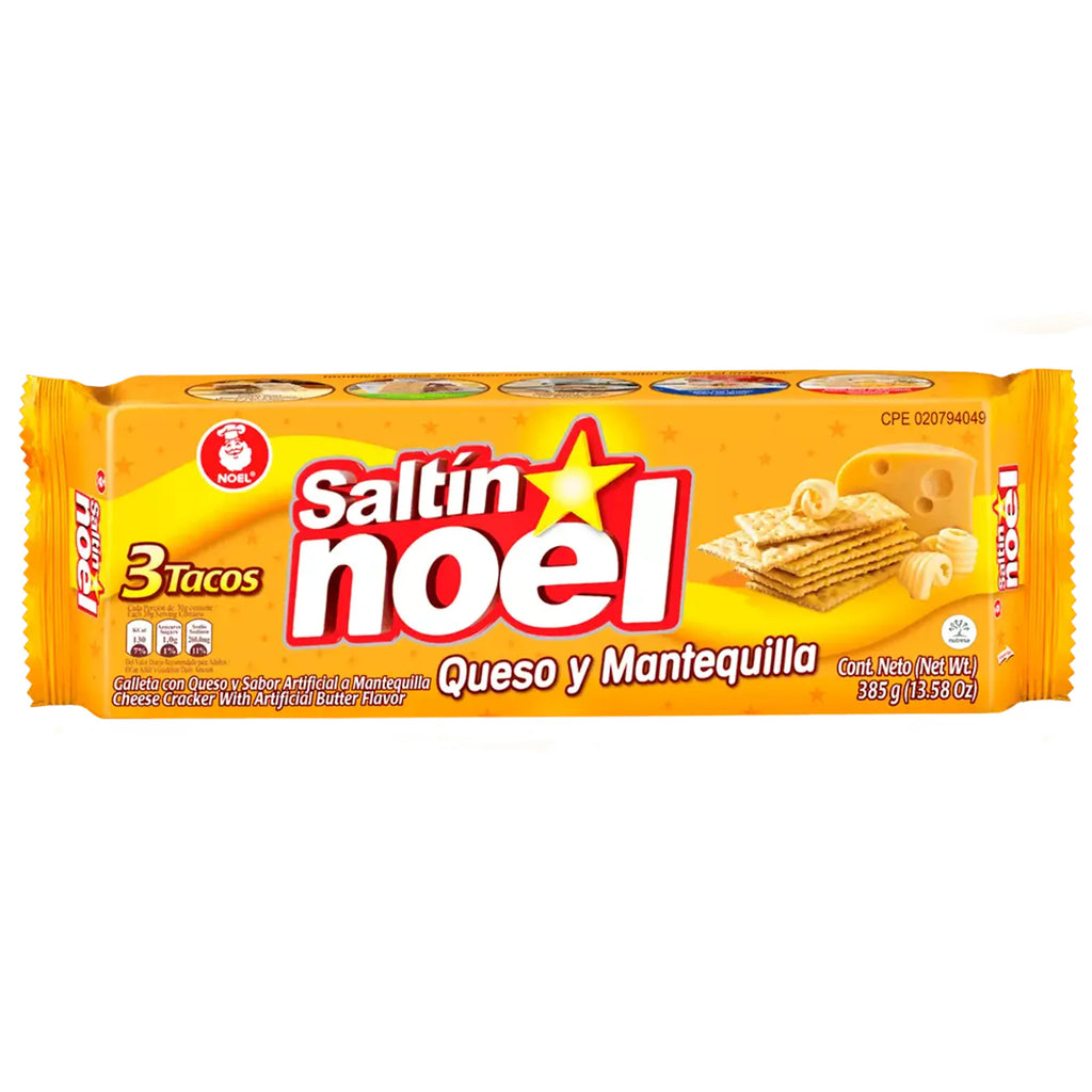 Galletas Saltín Noel Queso y Mantequilla 385g - Latineo