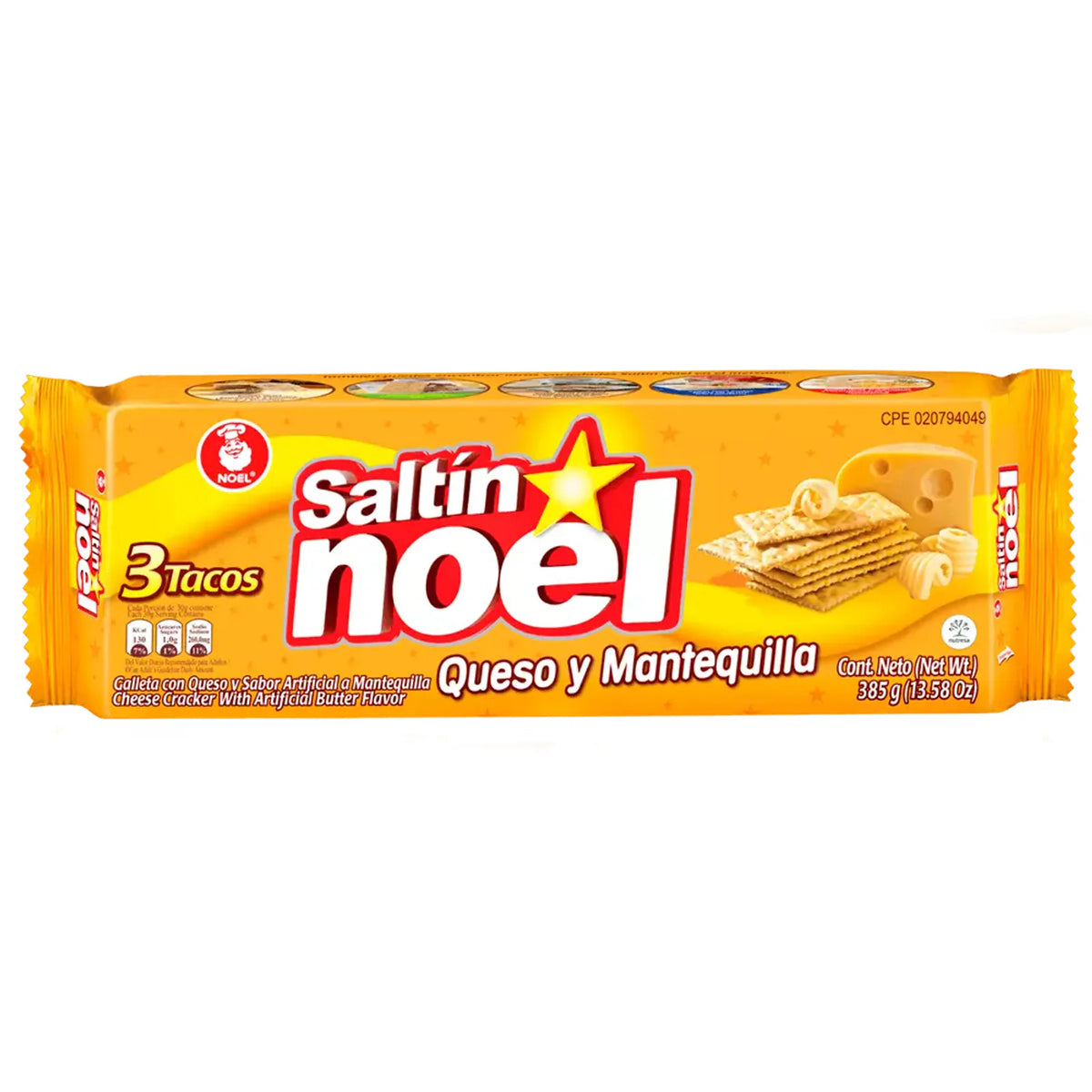 Galletas Saltín Noel Queso y Mantequilla 385g - Latineo