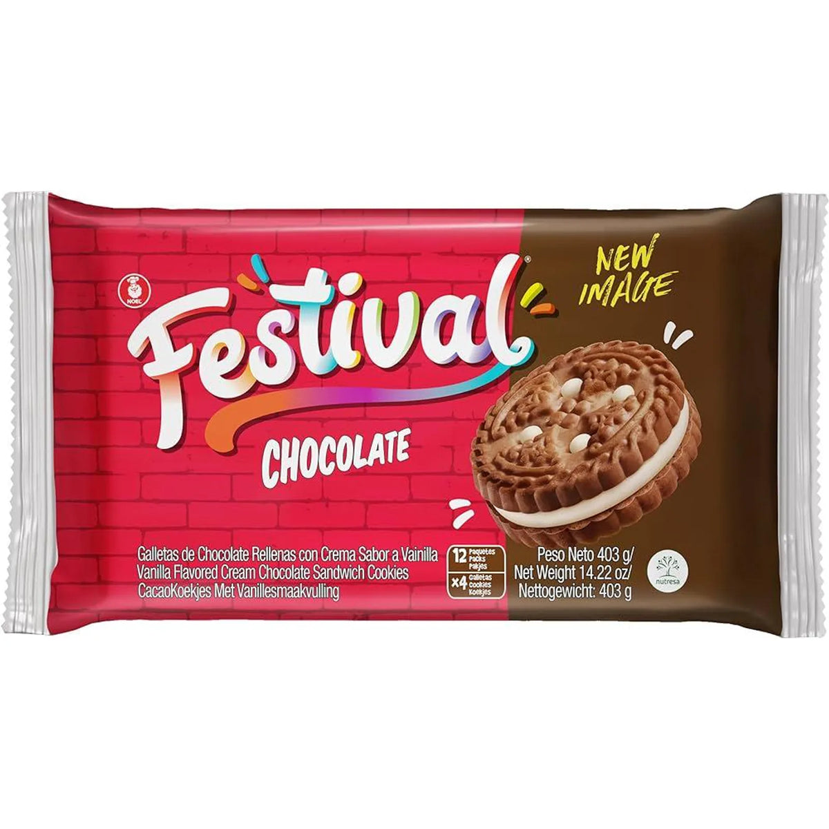 Galleta FESTIVAL Chocolate Pack x 12 Unid 403 g - Latineo