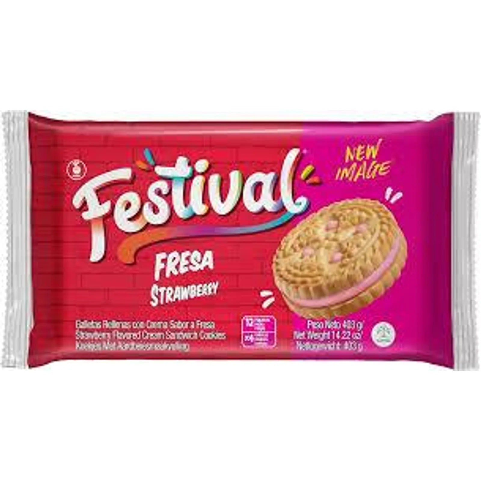 Galleta FESTIVAL Fresa Pack x 12 Unid 403 g - Latineo Imagen principal del producto