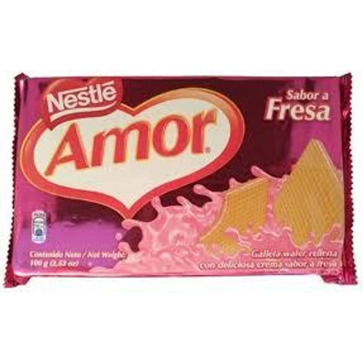 Galleta Wafer Amor Fresa 100 g - Latineo