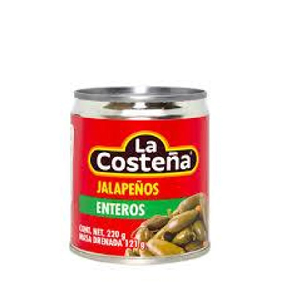 Jalapeños Enteros LA COSTEÑA 220 g - Latineo Imagen principal del producto