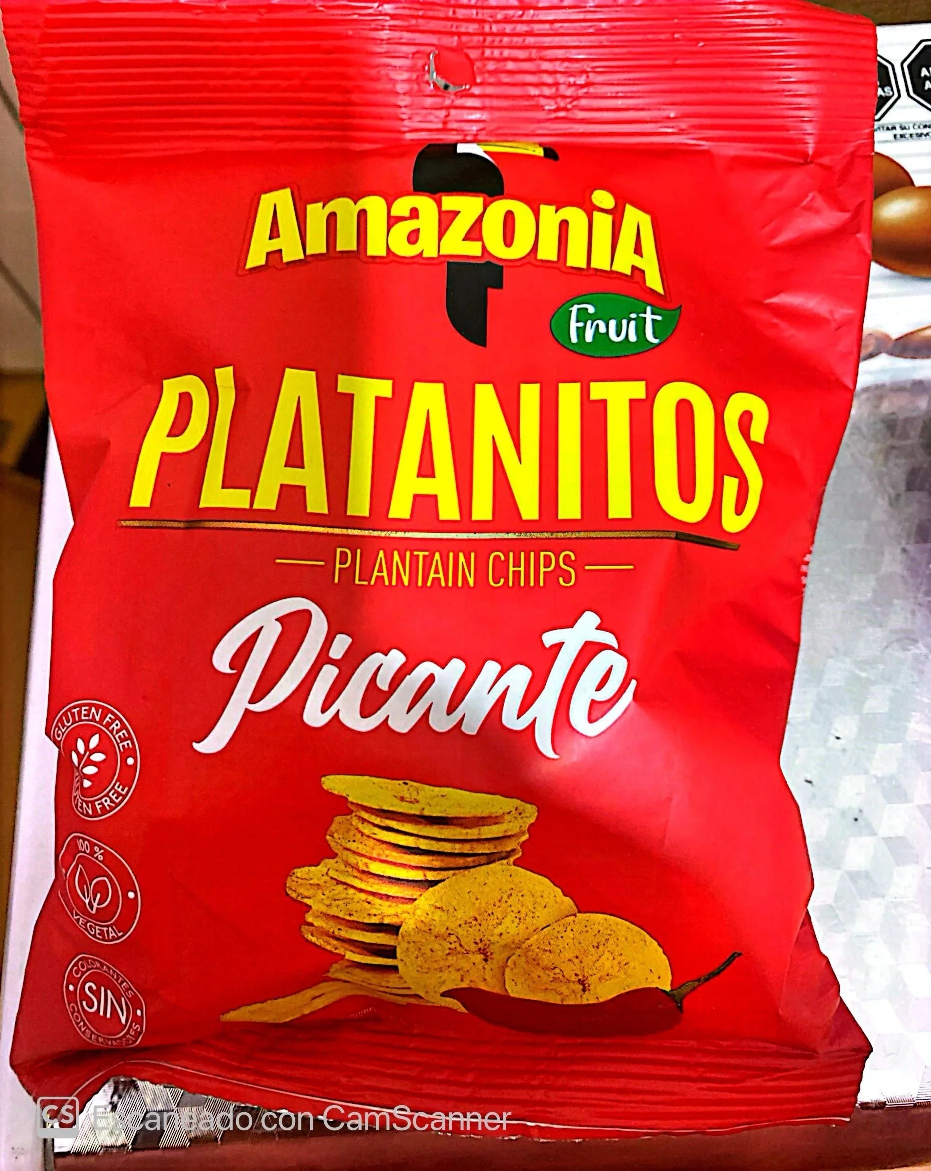 Chifles platanitos AMAZONIA sabor picante de 75g - Latineo Imagen principal del producto