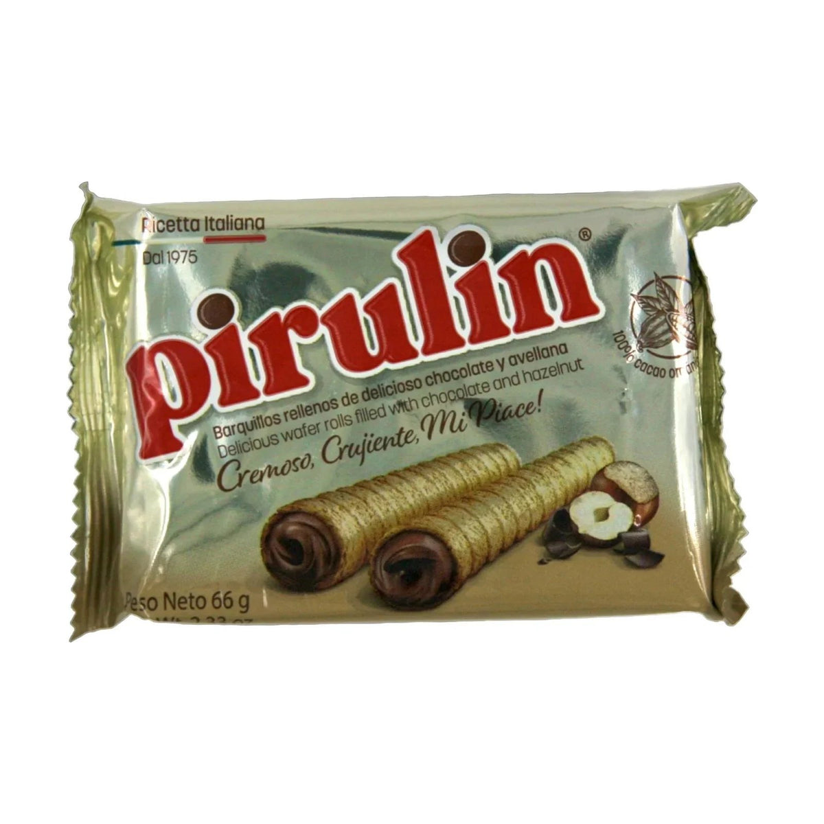 Pirulin barquillo de chocolate 66g - Latineo