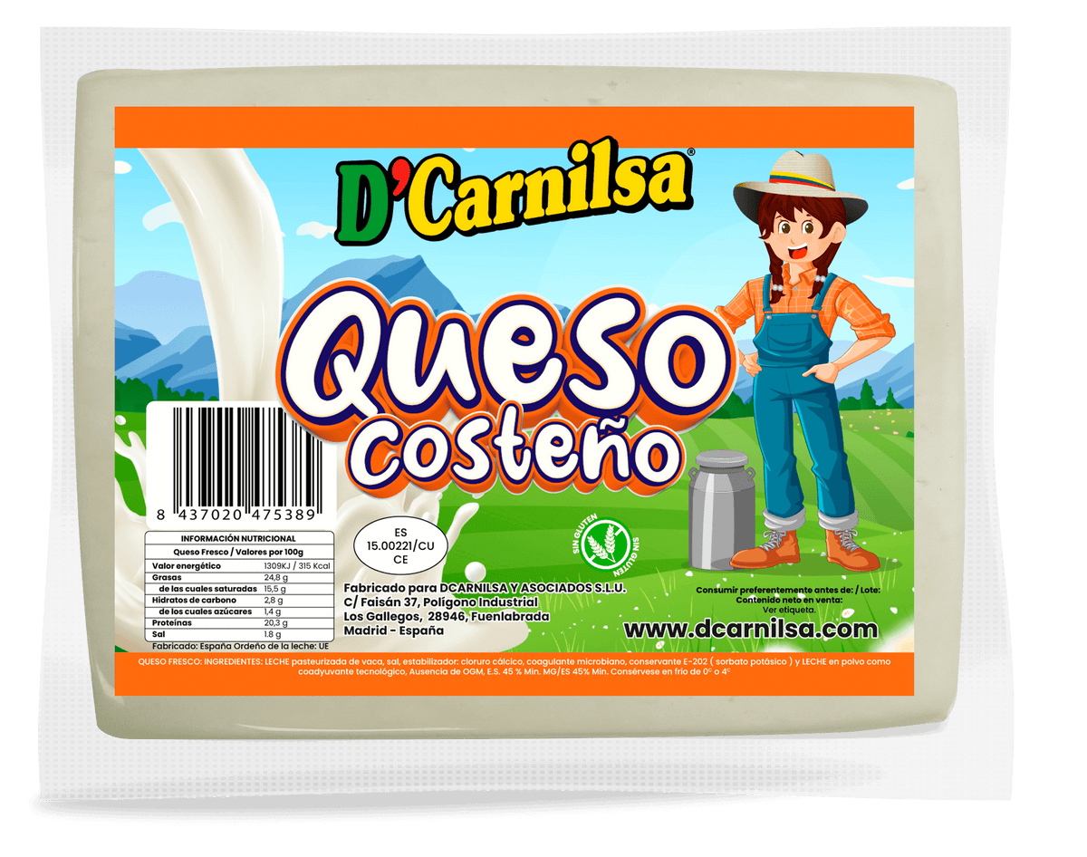 Queso costeño D`CARNILSA 1kg