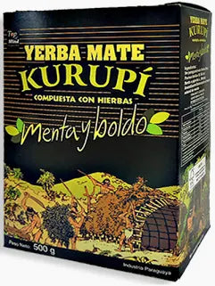 Yerba Mate KURUPI menta y boldo 500g Imagen principal del producto